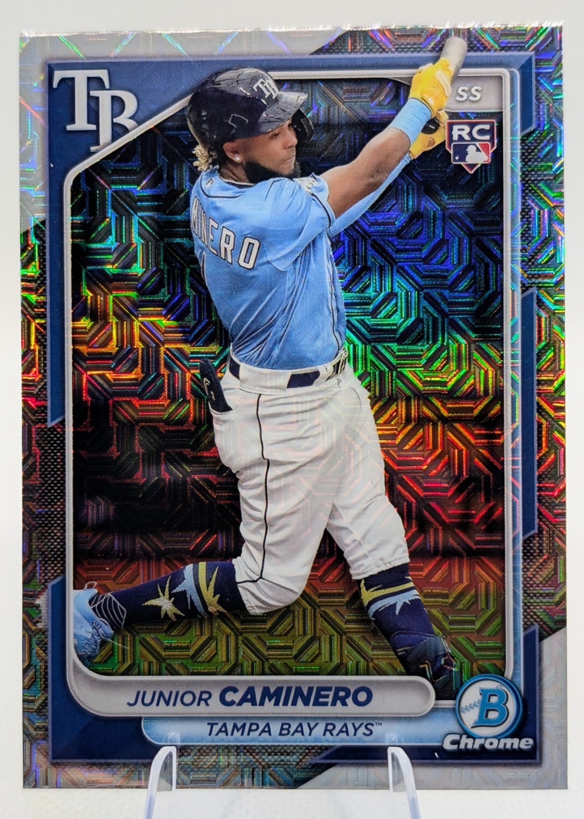 2024 Bowman Chrome Mega Box Mojo Refractor #56 Junior Caminero RC