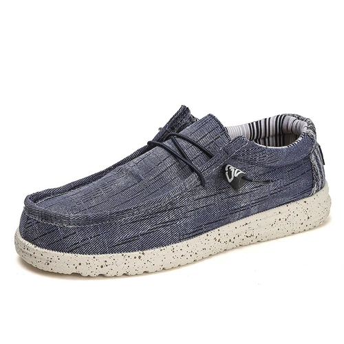 Mocassini uomo slip-on in tela sneakers casual scarpe da barca leggere passeggio - Foto 17 di 25