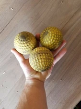 3 Count Used 9" Dimpled Balls Pitching Machine, Batting Cage Baseballs