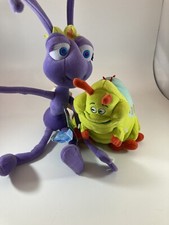 Disney Plush A Bug  s Life Lot Atta 14  Heimlich 12  Vintage