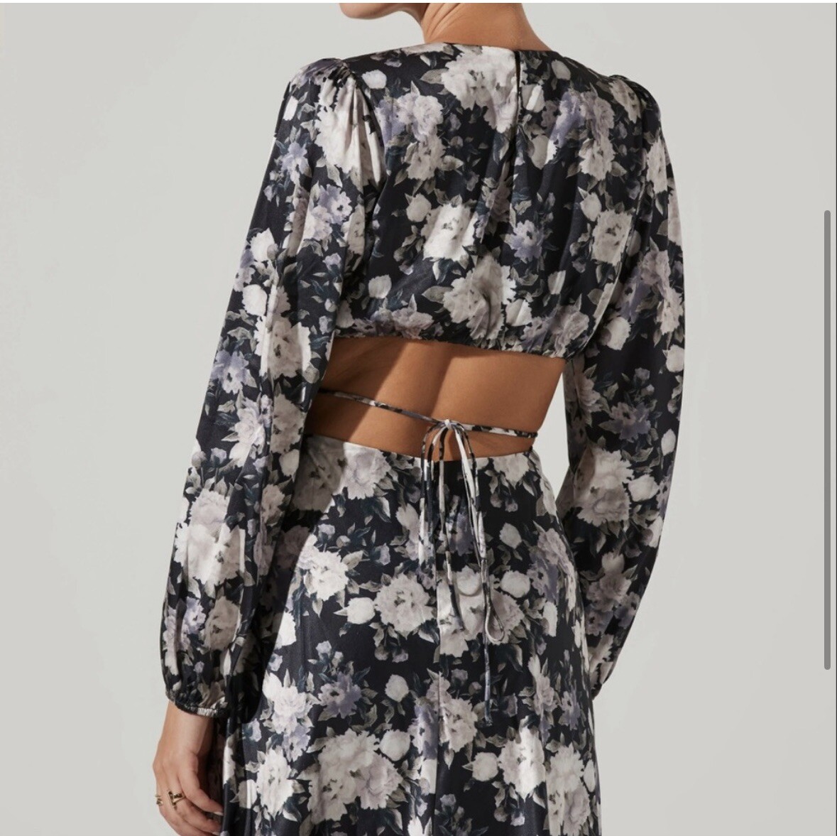 ASTR Quinn Floral Cutout Midi Dress Size Medium | eBay