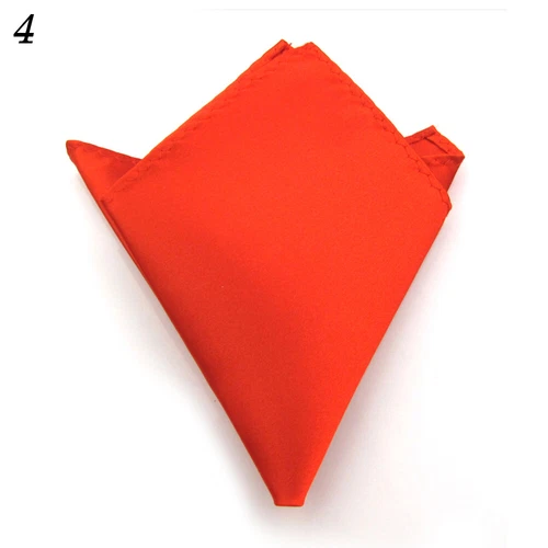 4Pcs Plain Pocket Square Wedding Mens Satin Solid Handkerchief Hanky Jacket Suit - Picture 9 of 31