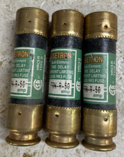 LOT OF 3 Fusetron FRN-R50 Dual Element Time Delay Current Limiting Fuse 50A 250V
