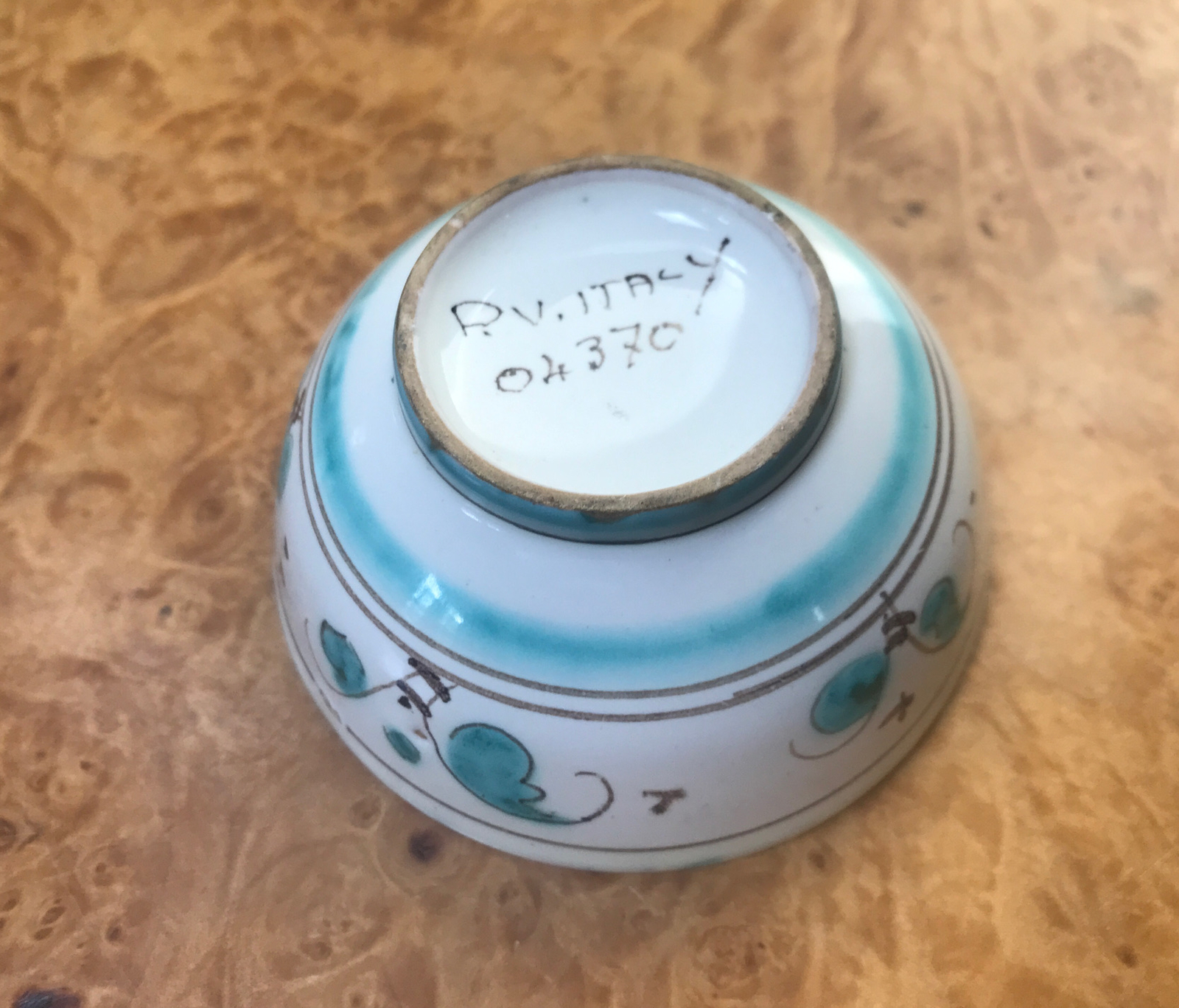 PV Italian Majolica Small Art Pottery Bowl Handpainted Italy eBay