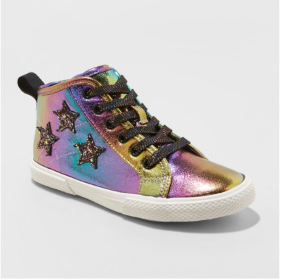 colorful high top sneakers