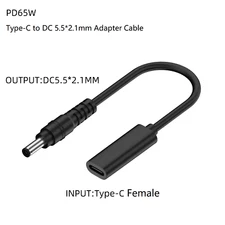 USB C to DC 5.5x2.1mm Adapter 20V Power Charge PD Trigger Type-C Connector Cable