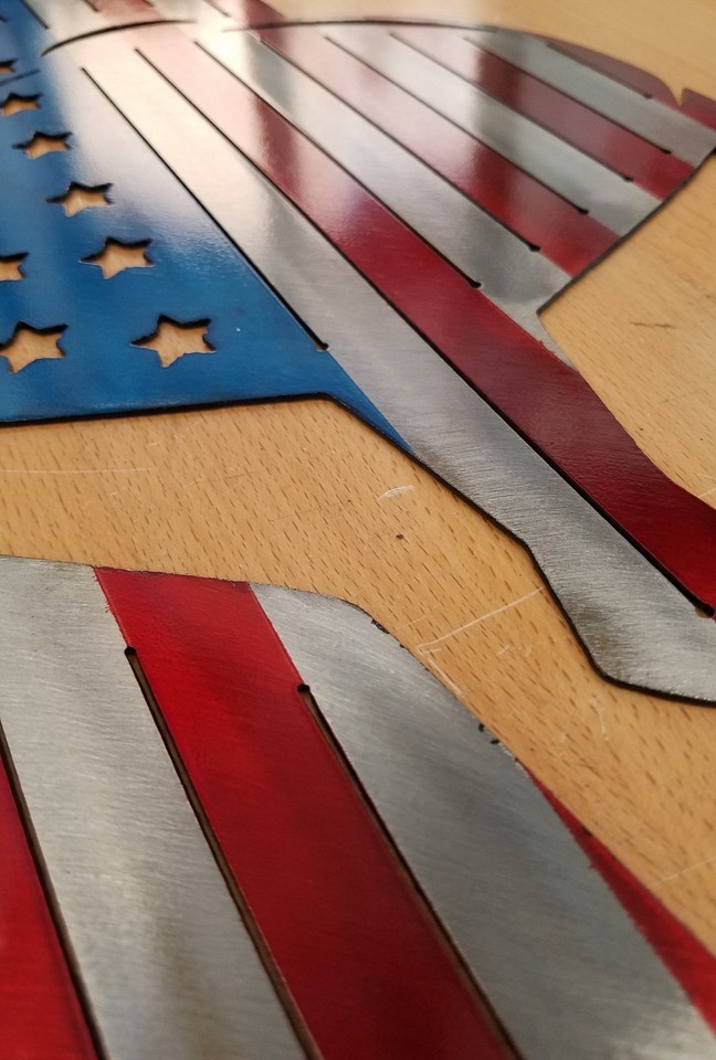 Spartan Metal Wall Art Plasma Cut Home Decor Gift Idea Flag | eBay