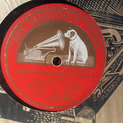 Vladimir de Pachmann -Chopin Etude In G Flat Major  78 RPM HMV D.A. 1302