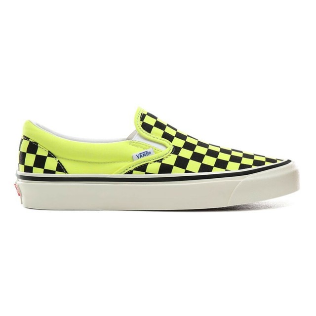 neon slip on vans