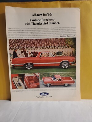 Advertisement 1957 Ford Fairlane Ranchero Red (10