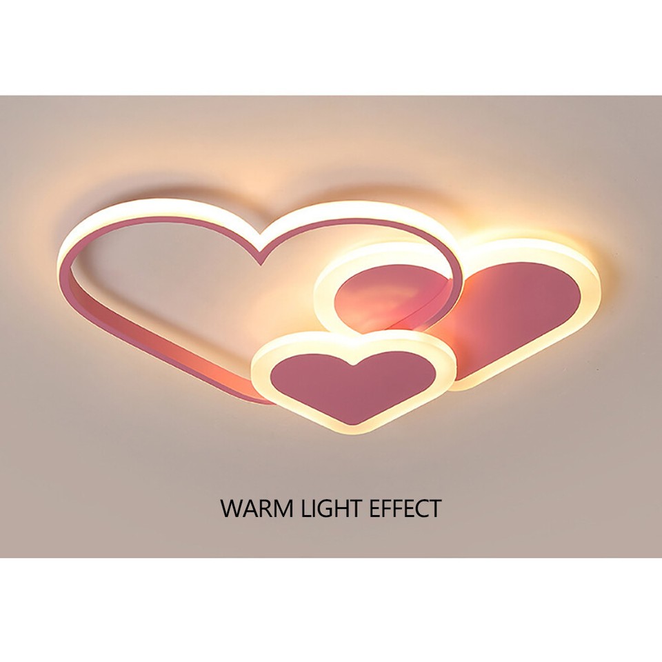 Heart Shape Ceiling Light LED Chandelier Pendant Lamp for Kids' Bedroom