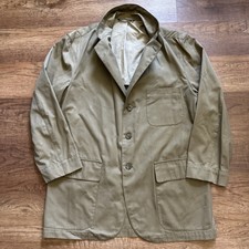 Faconnable Classic Blazer Women's Size Large Cotton Beige Made In Poland Jacket