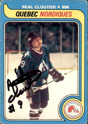 Real Cloutier Signed Autographed 79/80 OPC O-Pee-Chee card Quebec Noriques