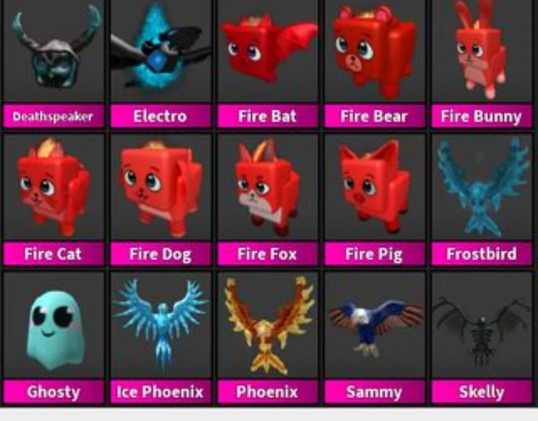 Roblox Murder Mystery 2 Mm2 godlys FIRE BAT pet