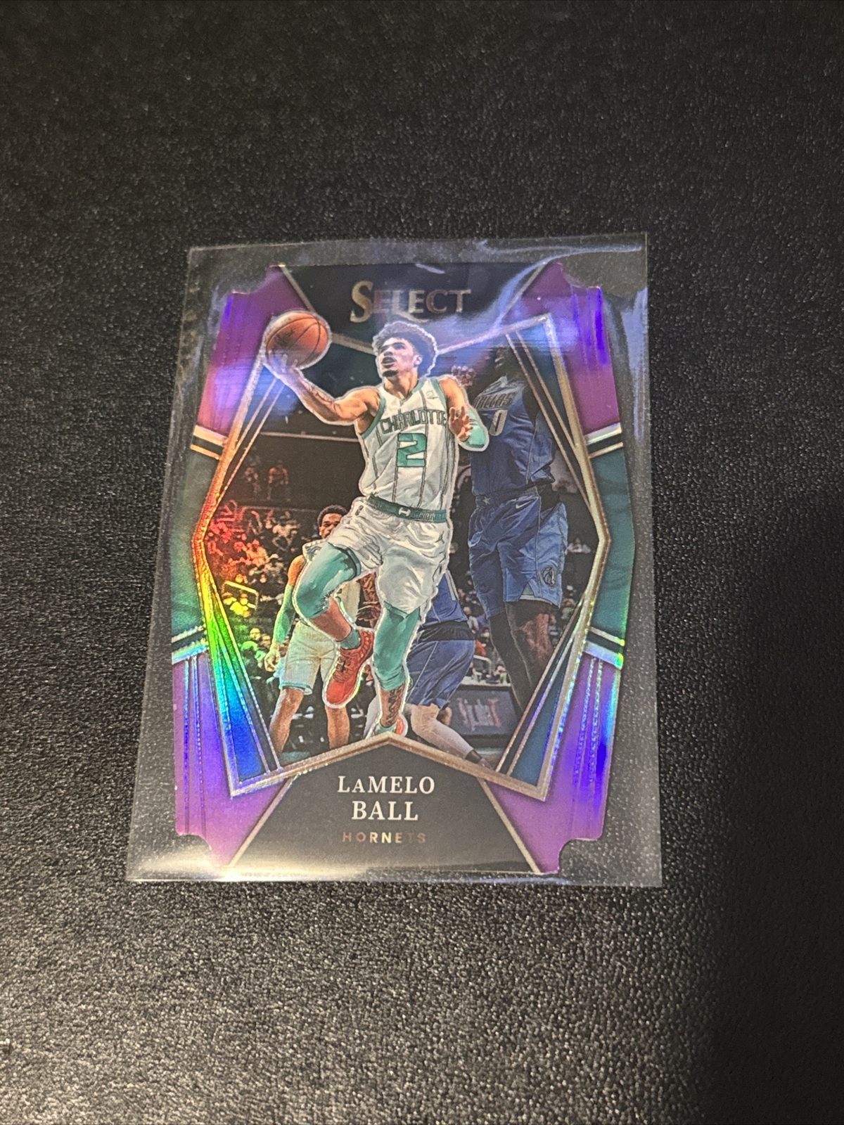 LaMelo Ball 2021-22 Panini Select Premier Level Purple Die-Cut Prizm # /99 PSA 9