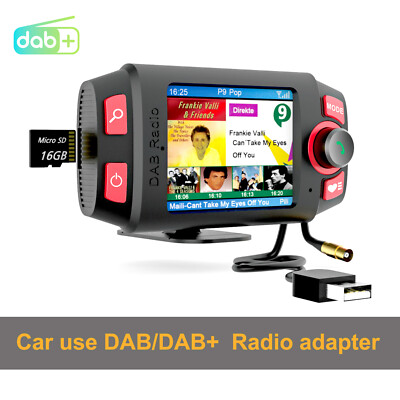 DAB/DAB+ Digital Radio Adapter Empfänger im Auto mit Bluetooth Musik Streaming