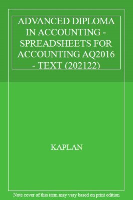 Advanced Diploma in Accounting - Spreadsheets for Accounting Aq2