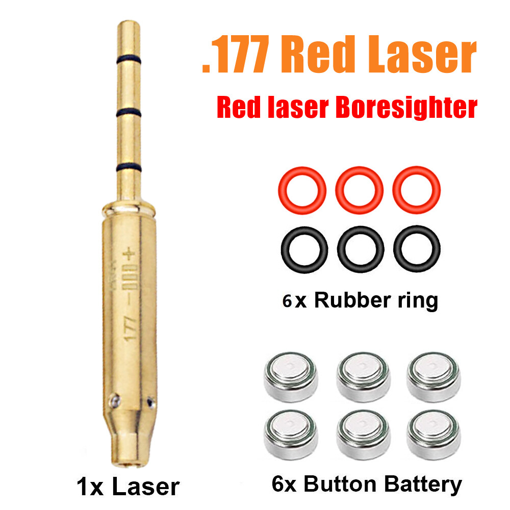 .177 Red Laser Bore Sight End Barrel Laser Boresighter For 17 HMR,0.17