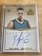 2014-15 Paramount Zach Lavine PENMANSHIP Rookie on card AUTO SSP #6/10 - Gold RC