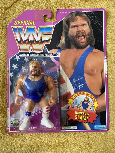 Wwf Hasbro Moc Hacksaw Jim Duggan Series 9 purple ...