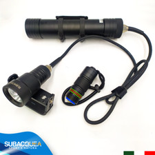 TORCIA SUBACQUEA PER SPELEOLOGIA CON CANISTER SUB SPELEO MANIGLIA GOODMAN DIVING