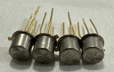 QTY 4 JAN CGO 2N705 Texas Instruments PNP Germanium Goldpin Transistor RARE!