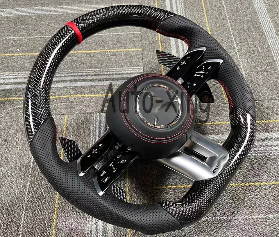 Upgrade Carbon Fiber Steering Wheel Mercedes-Benz AMG C200 G63 W213 GLE W204 C43 - Image 2 of 4
