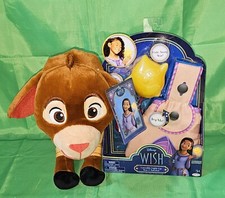  New / Disney Wish Loveable Light Up Star, Satchel Playset  Valentino Plush 