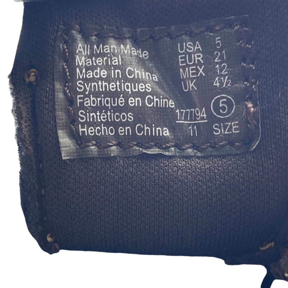 NWT Smart Fit Little Boy Toddler Brown Faux Vegan Leather Adjustable Boots Sz 5 - Image 4 of 4