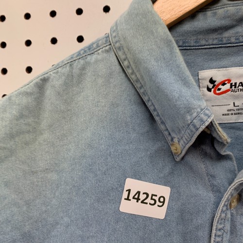 Chase Authentics Miller Light Nascar Rusty Wallace Demin Button Down Size Large - Picture 13 of 24