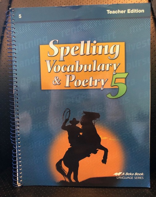 Abeka Grade 5 Spelling/Vocabulary/Poetry 5 Teacher Edition Disc included eBay