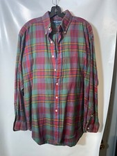 SALE! Large POLO RALPH LAUREN dress SHIRT long sleeve classic plaid