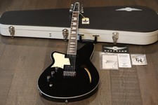 Lefty! 2023 Reverend Airwave 12-string Left-handed Guitar Midnight Black + Ohsc