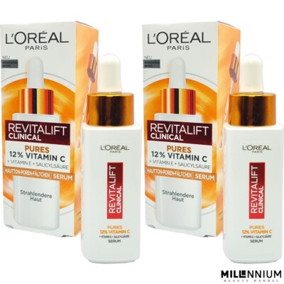 2 x L'ORÉAL PARIS Serum Revitalift Clinical Pures Vitamin C 30 ml - LOreal
