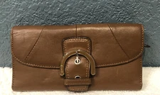 Coach Womens F45622 Soho Buckle Wallet Brown Leather