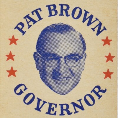1958 Edmund Gerald Pat Brown Glenn Governor Anderson California Democratic Party