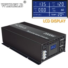 1000W 1500W 2000W 3000W Pure Sine Wave Inverter 12V to 120V Power Converter Car