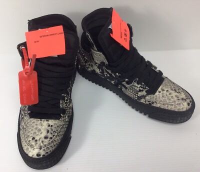 off white snake print sneakers