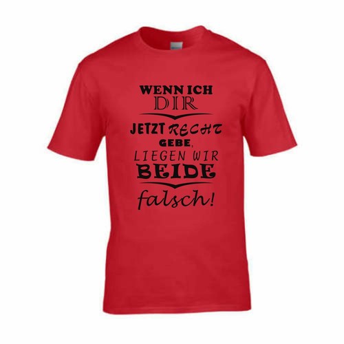 T-Shirt & Spruch Wenn ich dir jetzt Recht gebe,liegen wir beide falsch FUN Shirt - Bild 4 von 6