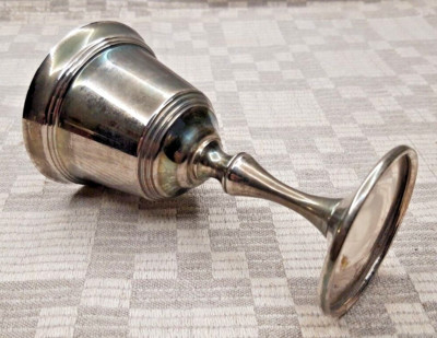 VINTAGE METAL SHOT GLASS ''GRENADIERE'' SILVER PLATED ENGLAND