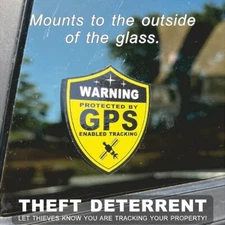 14 PACK GPS Tracking Warning OUTSIDE MOUNT Theft Deterrent Stickers High Quality