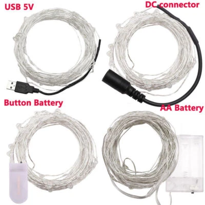 MARKENLOS Catena luminosa a batteria LED filo alimentatore catena luminosa a filo luce chiara USB DC