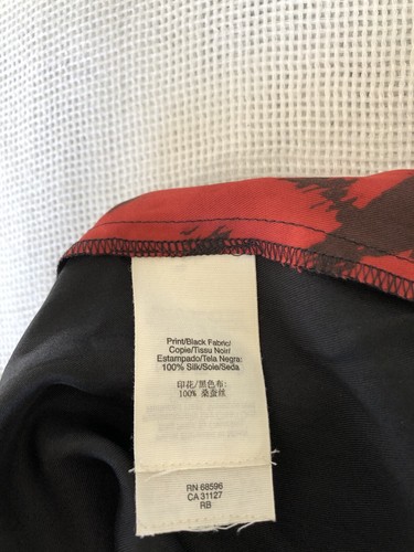 PURE DKNY 100% Silk Midi Dress. M UK 12 14 Chest 42" Black Red. Ruched Side £360 - Picture 11 of 14