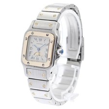CARTIER SANTOS GALBÉ SM W20008C4 24mm SS/YG Moonphase Quartz Date #C139