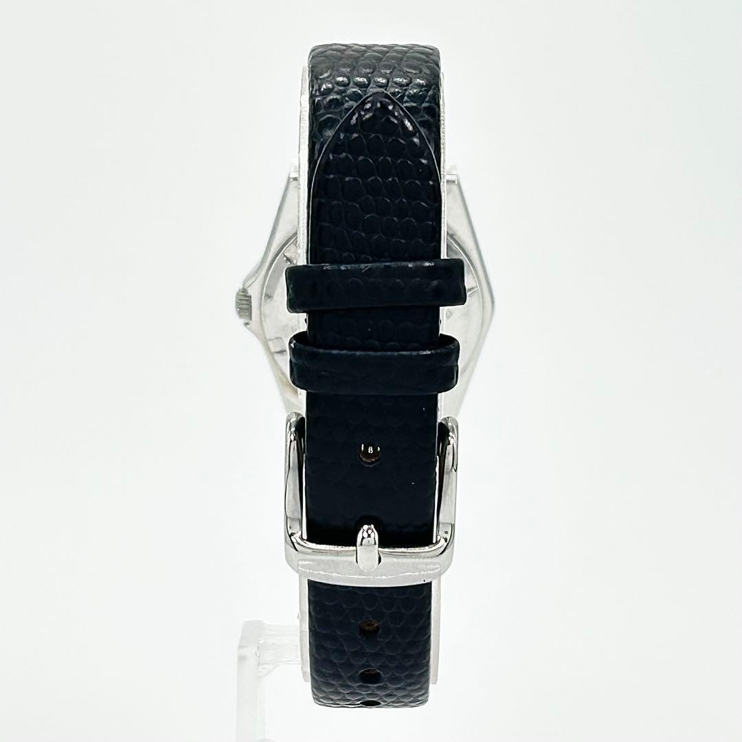 SEIKO Silver Wave 3423-0180 men Quartz Black Dial Silver Watch