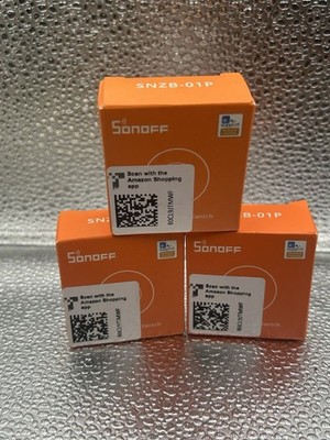 3 Pack Sonoff SNZB-01P ZigBee 3.0 Wireless Smart Scene Switch Button Controller