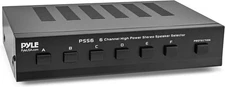 Pyle Home PSS6 Premium 6-Pair Speaker Selector – Multi-Channel Audio Switch Hub