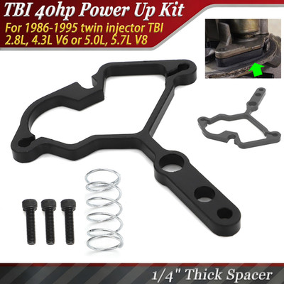 TBI 40hp Power Up Injector Spacer Kit For GM TBI 2.8L 4.3L 5.0L 5.7L 1986-1995