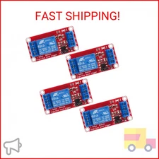 AEDIKO 4pcs DC 12V Relay Module 1 Channel Relay Board with Optocoupler Isolation