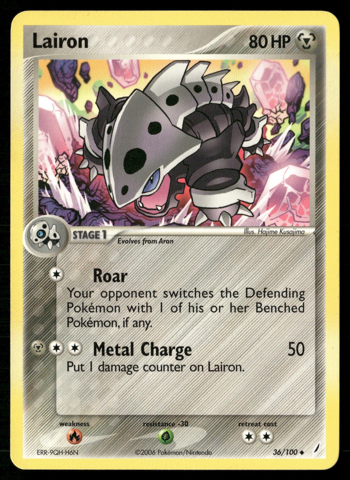 Lairon Crystal Guardians 36/100 Light Play Uncommon Pokemon TCG